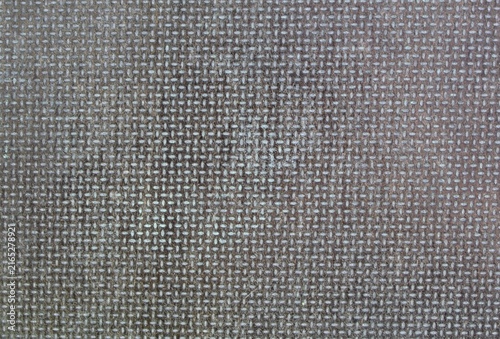 Macro Close-Up of Grey Woven Textile Fabric Canvas Texture Background.

