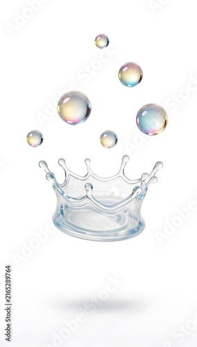 Splash Bubble Portrait Concept Illustration