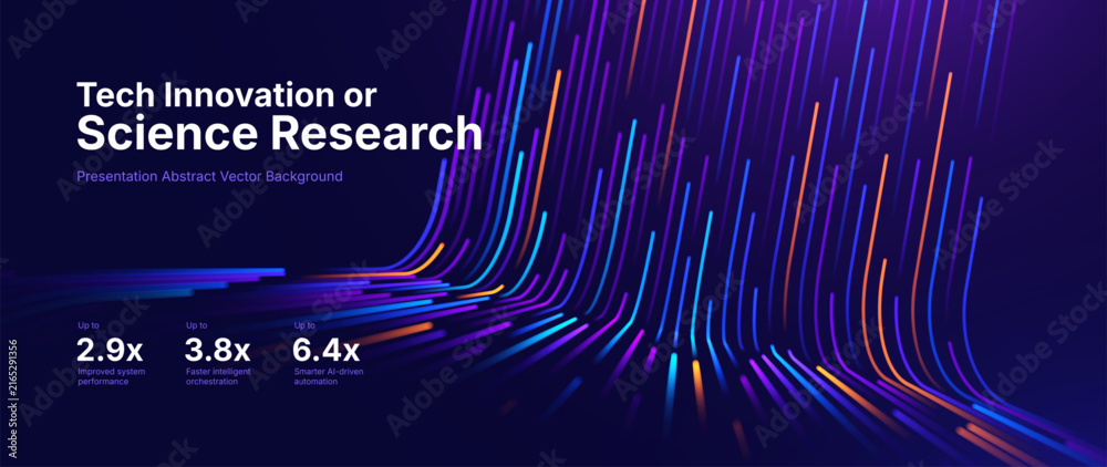Naklejka premium Futuristic Abstract Background Featuring Streamlined Data Channels and Artificial Intelligence Integration in a Tech-Inspired Composition. Digital Business Transformation Vector Background.
