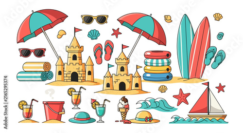 Vibrant and playful vector illustration featuring colorful geometric patterns, abstract shapes, and bright artistic elements on a clean background for modern graphic design.