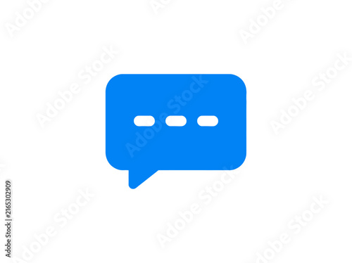 Blue chat speech bubble.