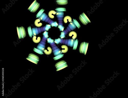 Abstract Vibrant Fractal Flame Artwork