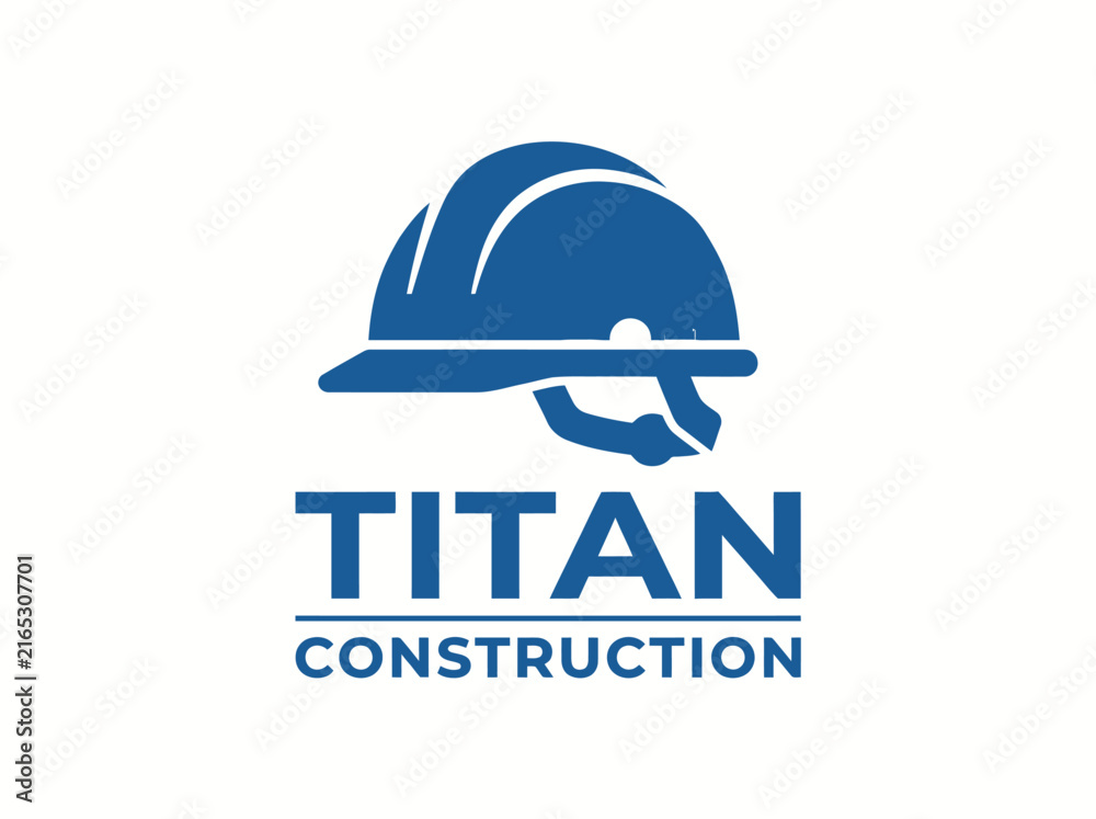Fototapeta premium Titan Construction Logo Design.