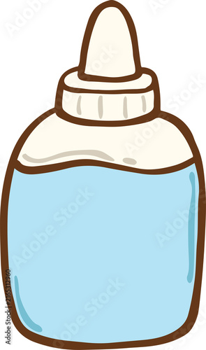 Handdrawn Illustration of a Glue Bottle