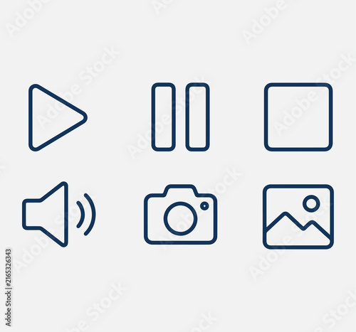  Media control Icons 