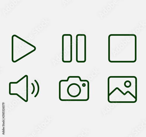  Media control Icons 