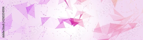 Abstract Futuristic Plexus Network with Glowing Colorful Polygon Connections Digital Data Visualization Technology Background Loop