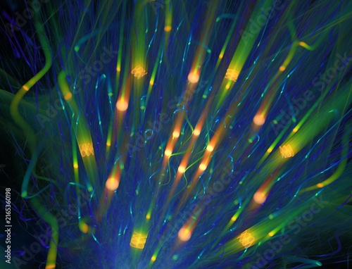 Abstract Vibrant Fractal Flame Artwork
