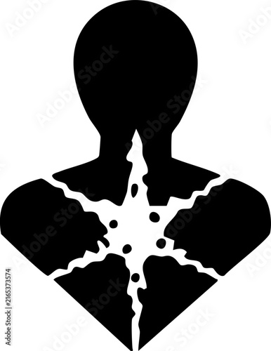 Health hazard human body warning icon