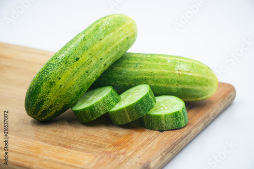 Organic Cucumber Isolated on White