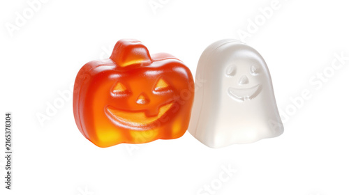 Halloween pumpkin and ghost candy