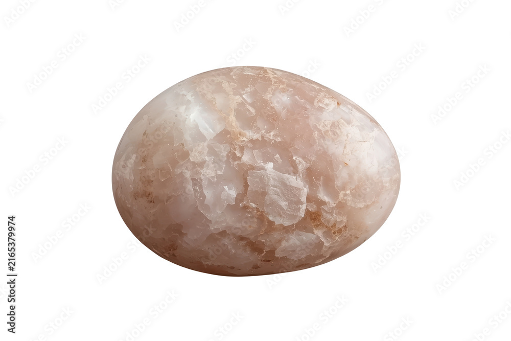 Obraz premium Smooth pale pink translucent decorative stone