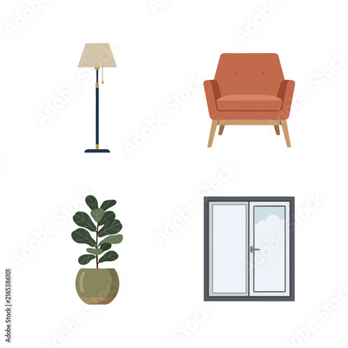 Elegant Furniture Set with Fresh Flowers for Stylish Interior Design and Home Decor Inspiration