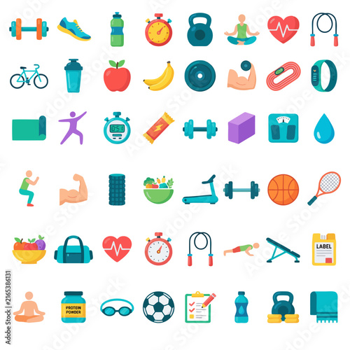 Flat Social Media Icon Set for Web and Mobile Applications with Colorful Modern Symbols on a Clean Background