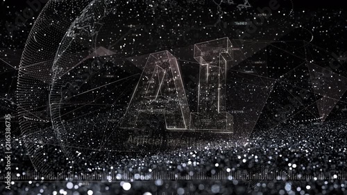 AI artificial intelligence digital network sea concept background