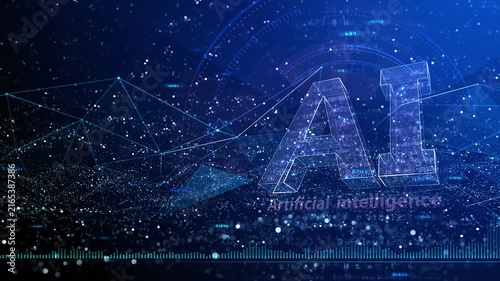AI artificial intelligence digital network sea concept background