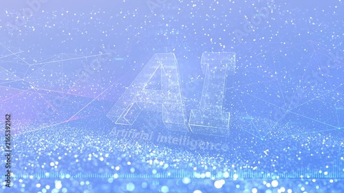 AI artificial intelligence digital network sea concept background