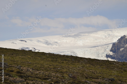 snow covered mountains in winter, Iceland