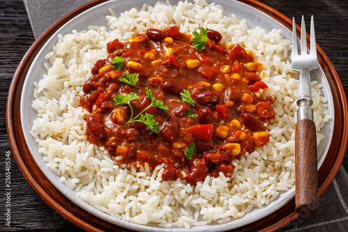 Picadillo Vegetariano con Frijoles on a plate