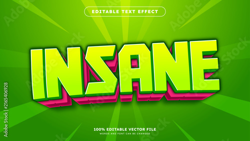 Foto Insane text effect editable template with abstract style use for business brand