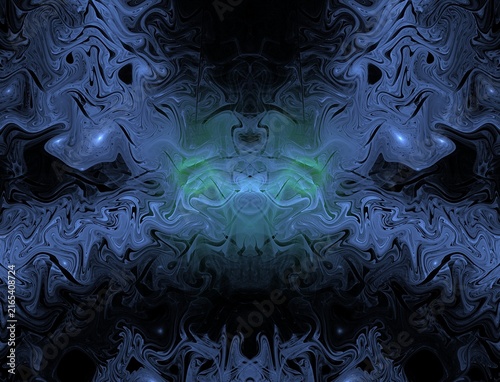 Abstract Vibrant Fractal Flame Artwork