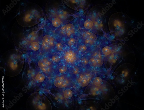 Abstract Vibrant Fractal Flame Artwork