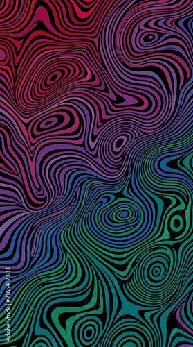 intricate psychedelic abstract wave pattern with organic flowing stripes