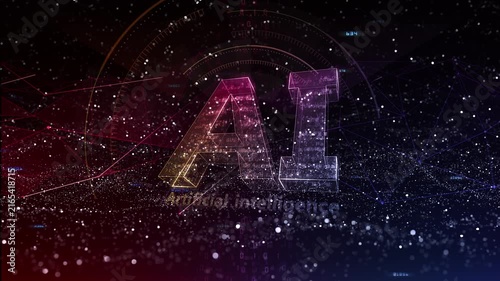 AI artificial intelligence digital network sea concept background