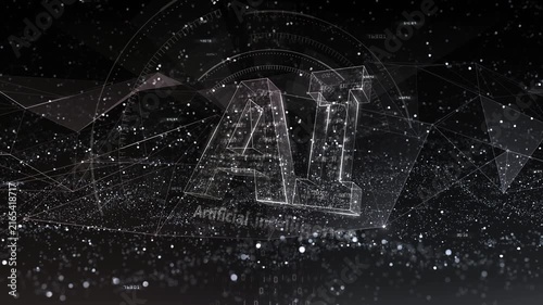 AI artificial intelligence digital network sea concept background