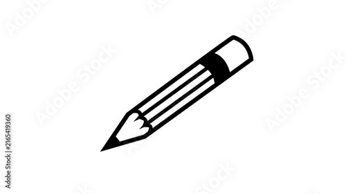 Pencil Writing Tool Outline Animation