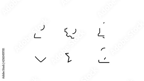 Essential User Interface Symbols Outline Icon Animation