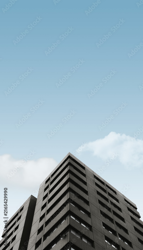 Fototapeta premium Aesthetic architecture iPhone wallpaper, building & blue sky image