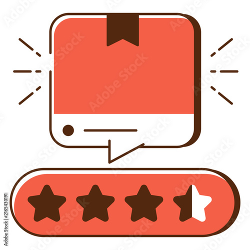 Flat design icon of customer feedback