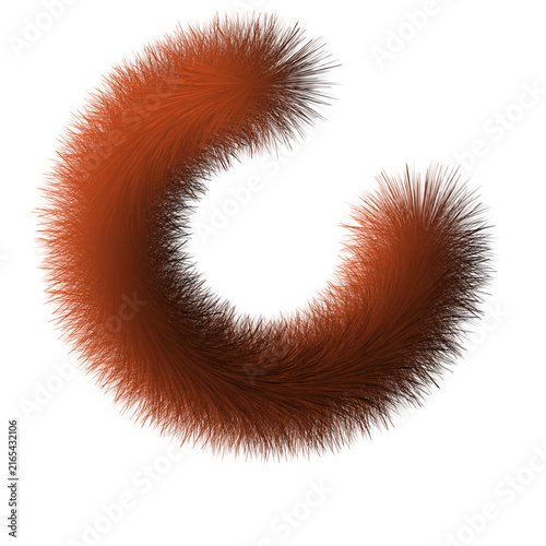 Curved Brown Furry Texture