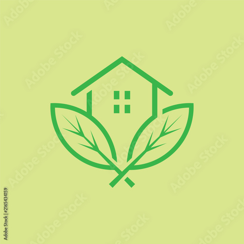 Eco Friendly Green House Logo Icon