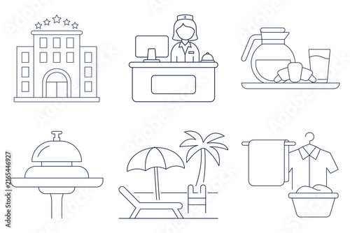 Hotel and hospitality icon