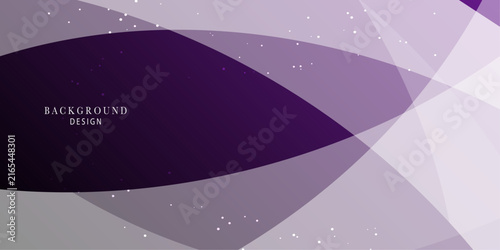 Abstract Purple Geometric Background with Flowing Curved Shapes and Soft Particle Texture
