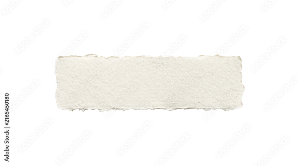 Obraz premium Handmade paper strip with deckled edges isolated on transparent background