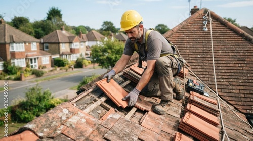 construction worker on the roof