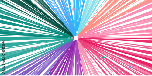Colorful abstract radial sunburst lines background