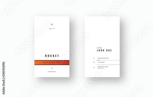 Clean Minimal Vertical Business Card Template