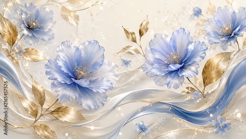 A close-up 3D render of an abstract blooming rose crafted fr