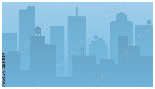 Simple vector city skyline