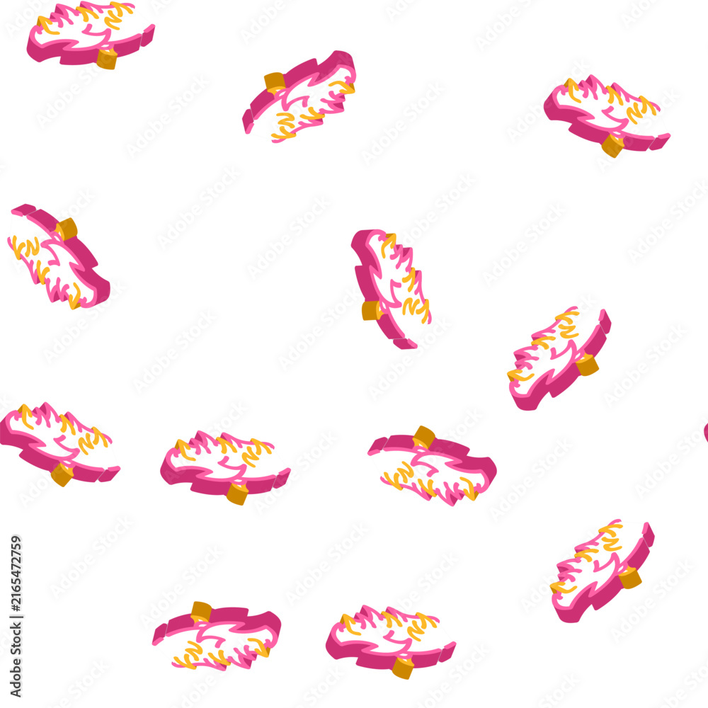 Fototapeta premium fire wing isometric seamless pattern. fire wing sign illustration