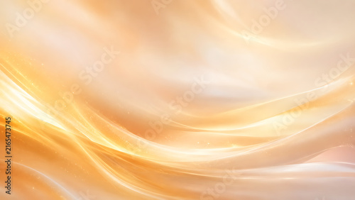 Abstract golden waves flow gracefully with soft light and elegant curves.