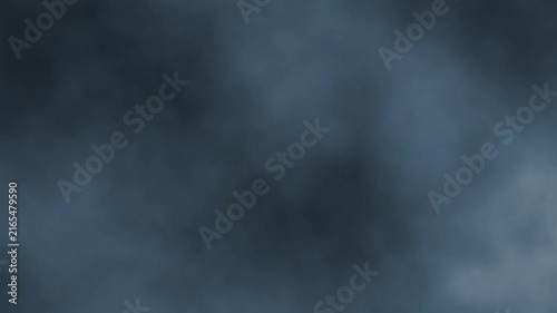 Abstract dark blue moving cloud fog smoke atmosphere motion graphics video loop