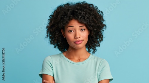 Young woman feeling skeptical questioning with doubt expression