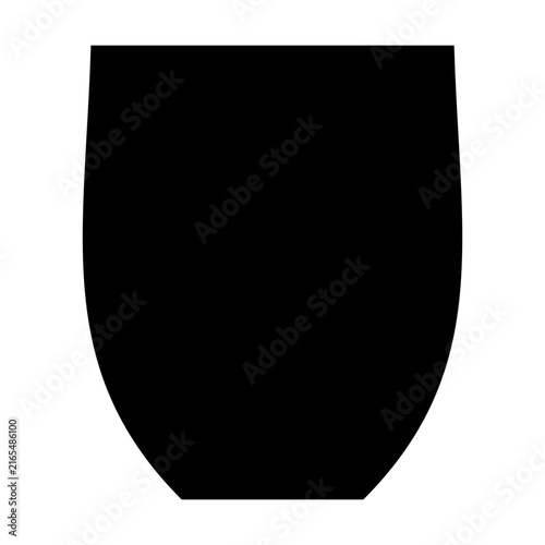 Mug glass black icon