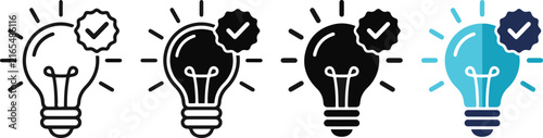 Fact icon set multiple style collection