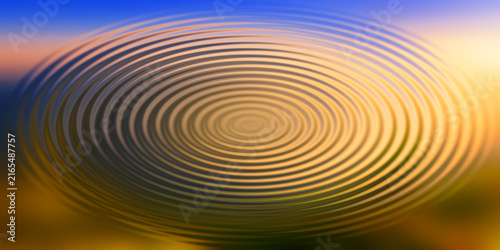 Abstract ripple pattern in blue and yellow warm tones for background design.